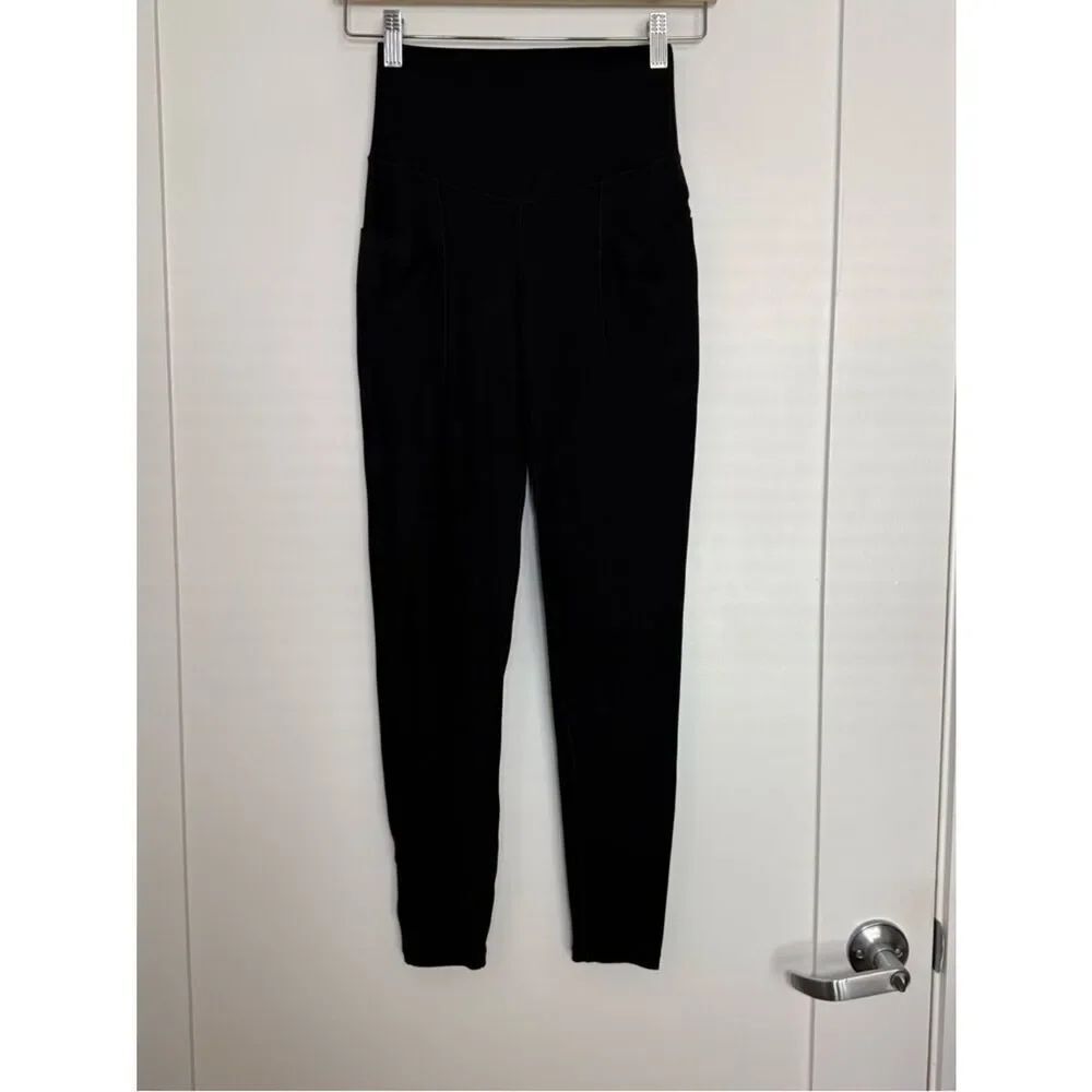 Offline By Aerie Real Me 7/8 Hi-Rise Long Inseam Legging Black Sz S Long Pockets